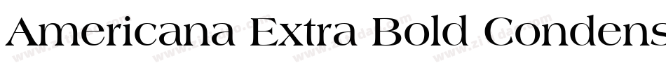 Americana Extra Bold Condensed BT字体转换
